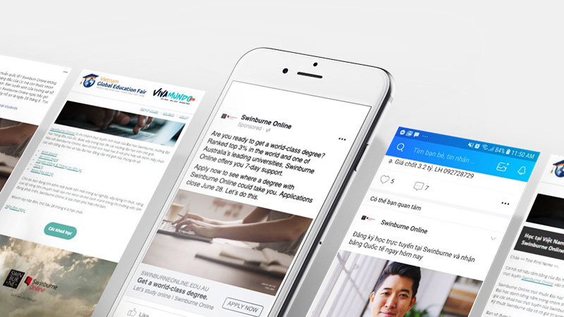 To determine the most viable markets for Swinburne Online, GMS built a proprietary market index algorithm by assessing online study trends across every continent. Using multiple metrics including economic status, internet access, predisposition to western media, study travel behaviour and relative affordability the campaign included indigenous media of the selected region.